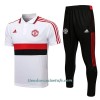 Polo De Entrenamiento Manchester United 2022-23 Blanco Negro Rojo - Hombre